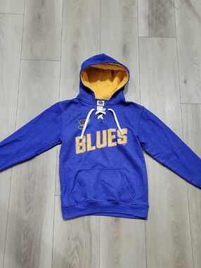 NHL Blues Royal Blue and Gold Hooded Sweatshirt